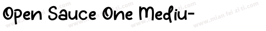 Open Sauce One Mediu字体转换